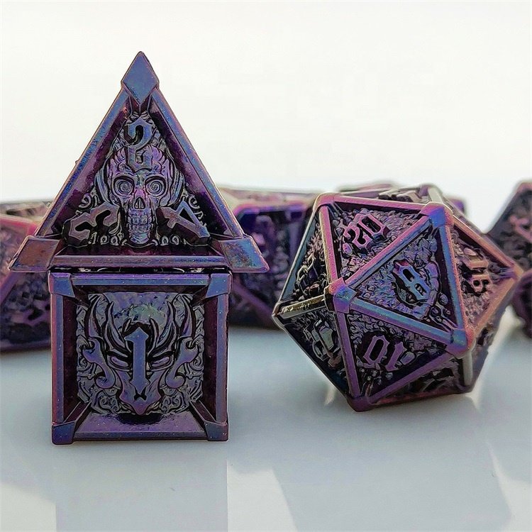 New Listing Unique Designs Polyhedral Metal d&d Dice Cheap Wholesale for DND Games