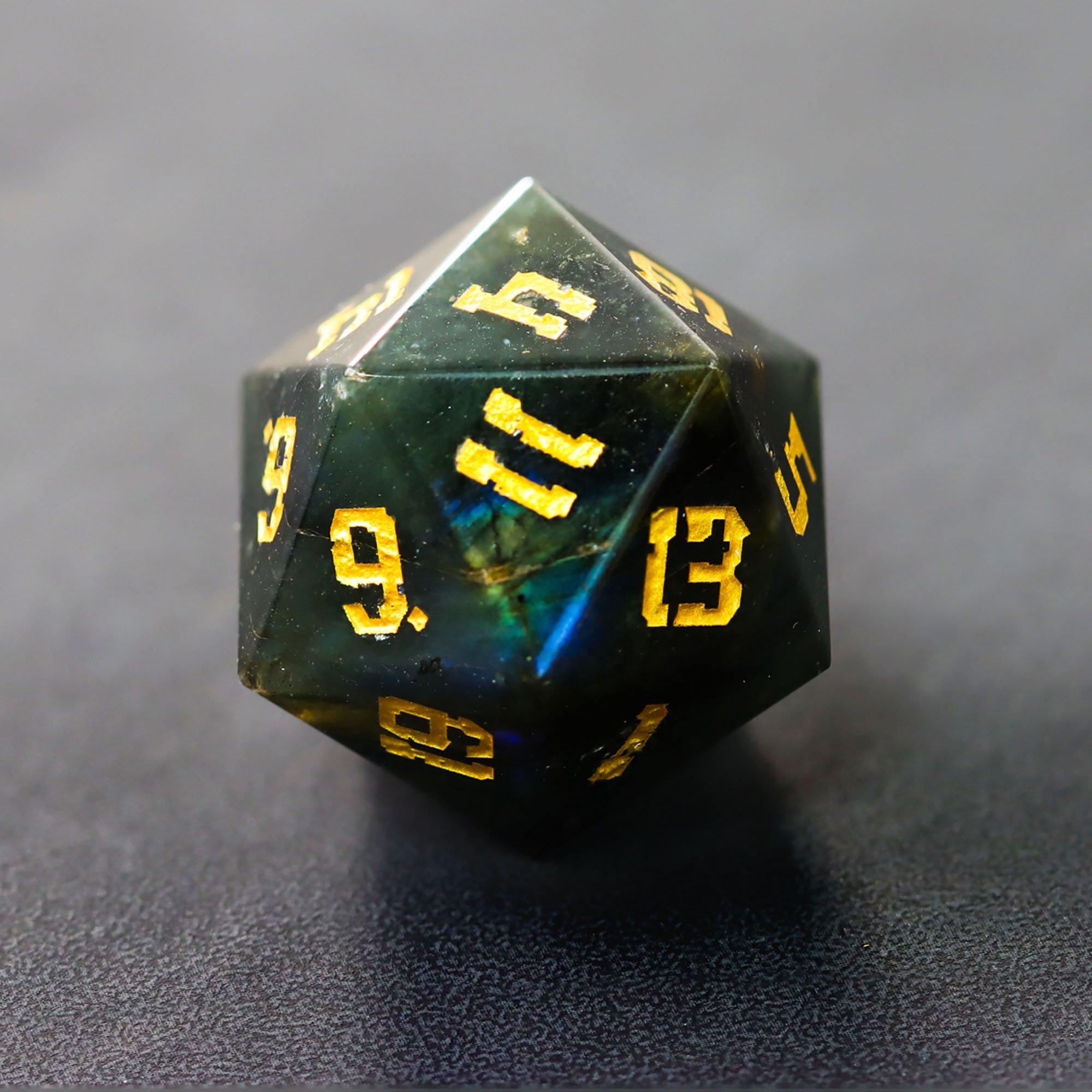 Natural Labradorite Stone Dice DND Gemstone Dice Set For Dungeons And Dragons RPG