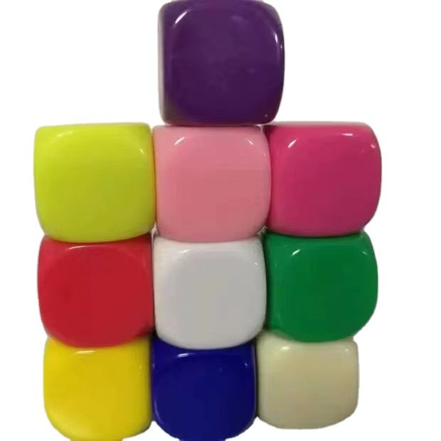 wholesale blank dice Colored round dice manufacture dice of various sizes for game