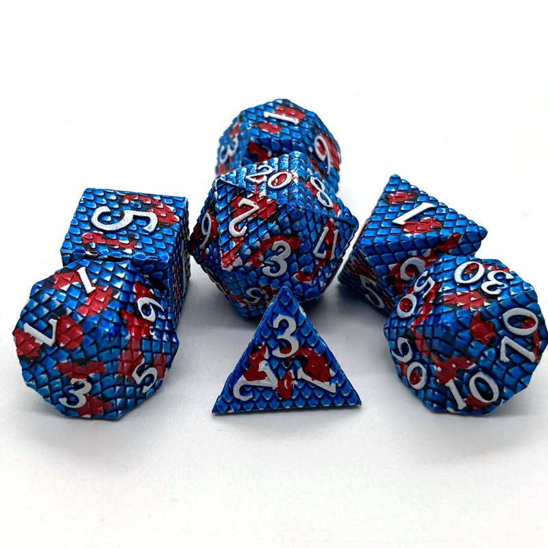 Popular Metal Dice Polyhedron 7PCS Dice Sets Use for Table Top Role Playing Game