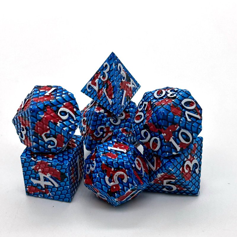 Popular Metal Dice Polyhedron 7PCS Dice Sets Use for Table Top Role Playing Game