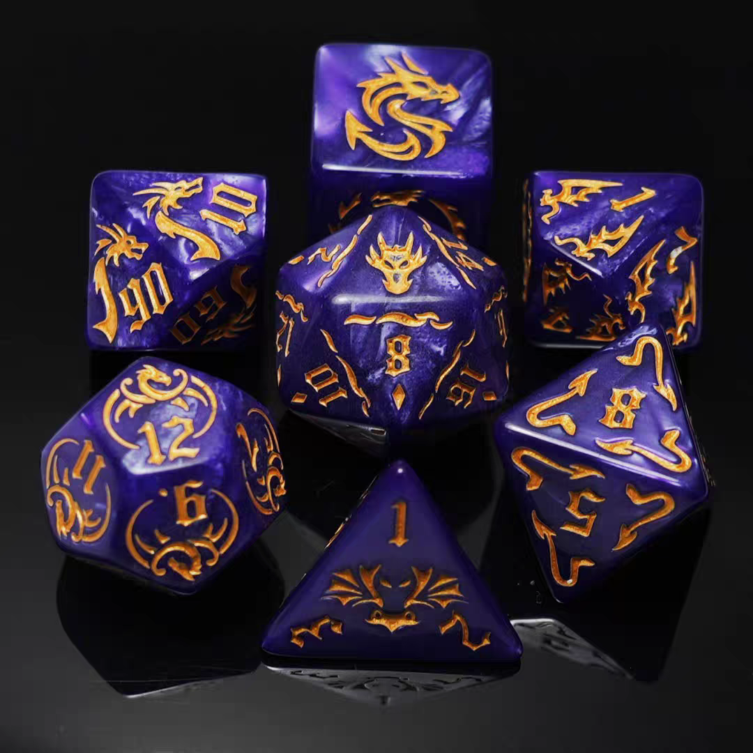 2024 Sunrise Acrylic Customized Engraved Logo dice For Games For Adult