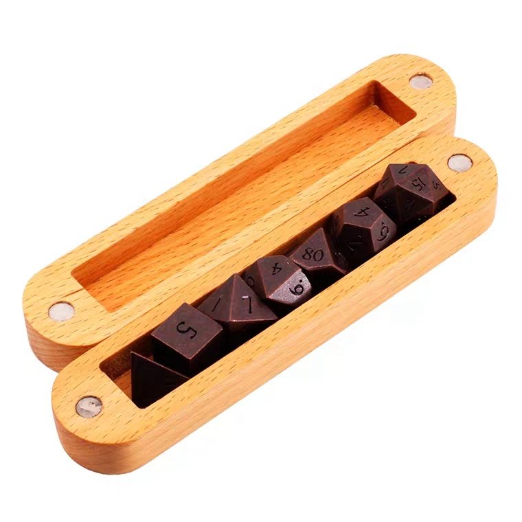 wood dice box