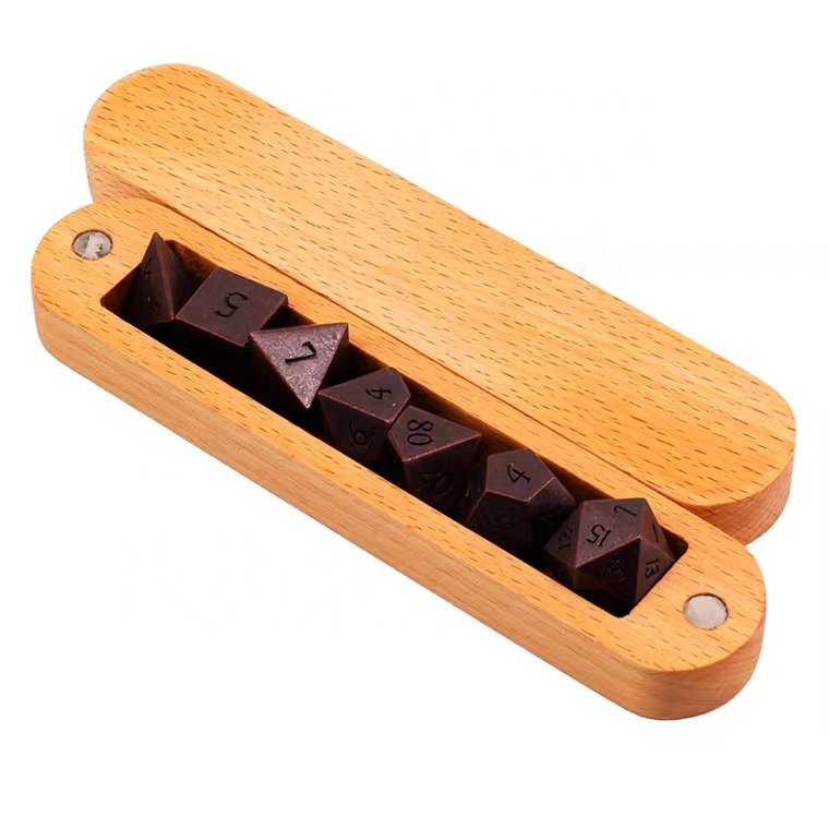 wood dice box
