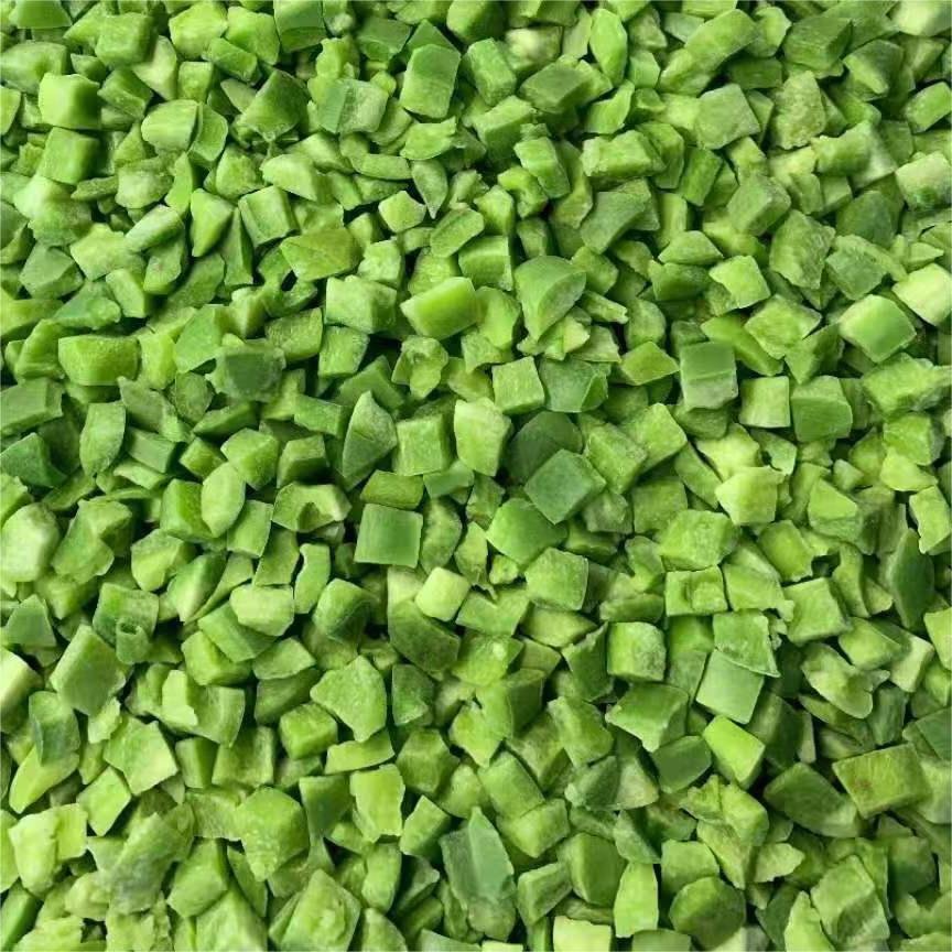 IQF factory direct export frozen green pepper dices wholesale frozen green pepper dices
