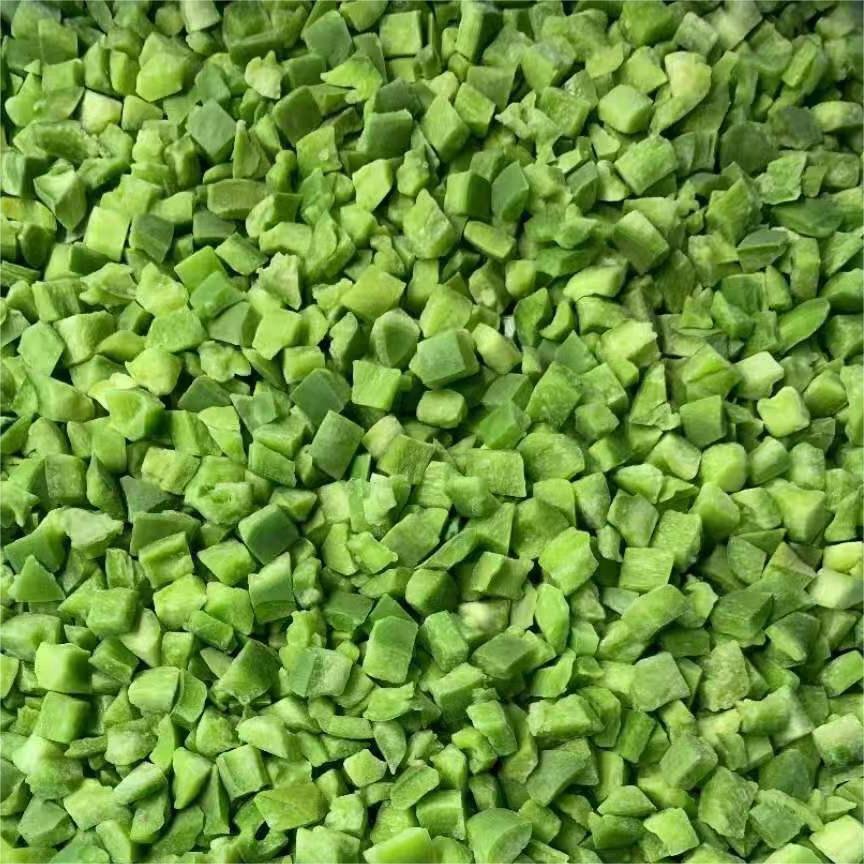 IQF factory direct export frozen green pepper dices wholesale frozen green pepper dices
