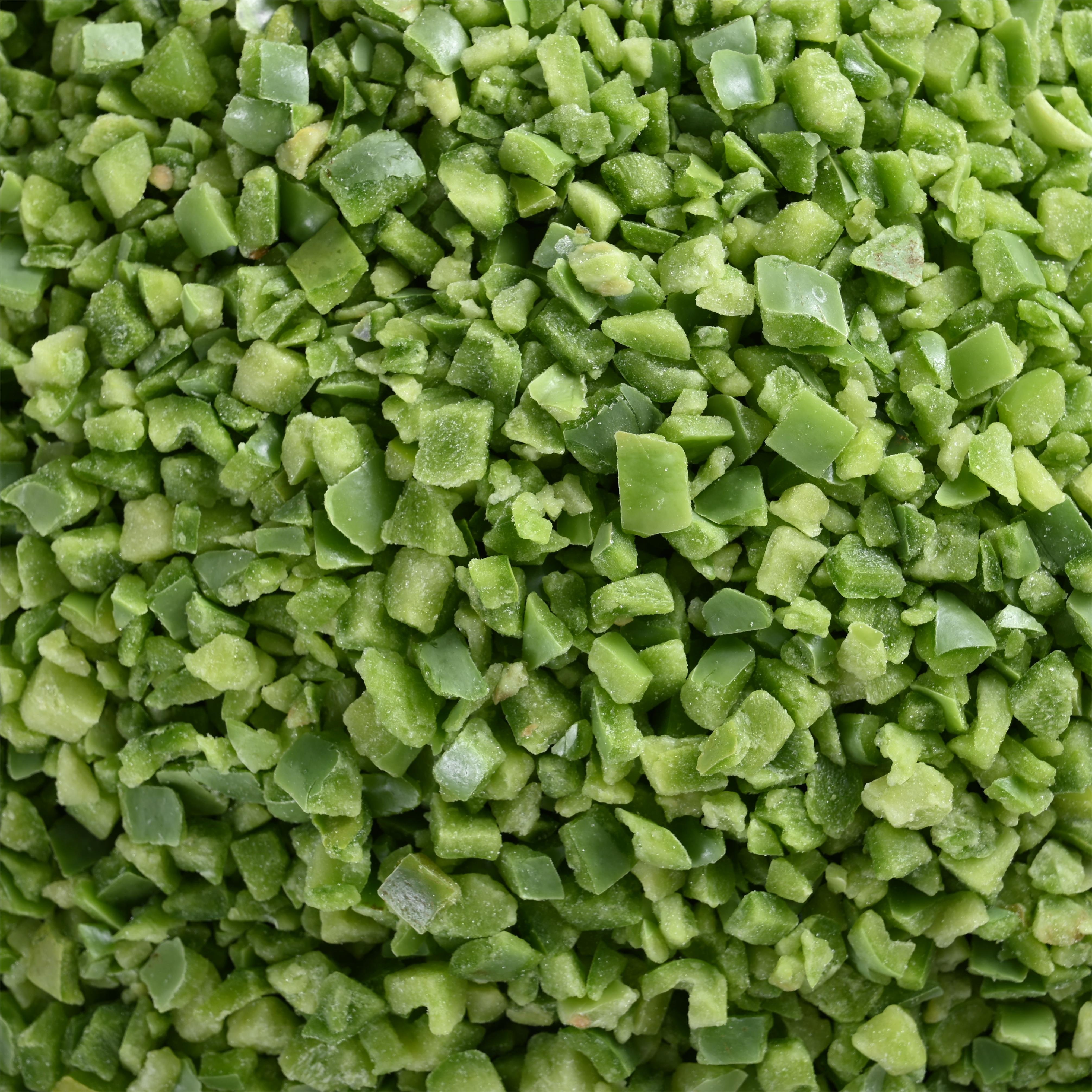 IQF factory direct export frozen green pepper dices wholesale frozen green pepper dices