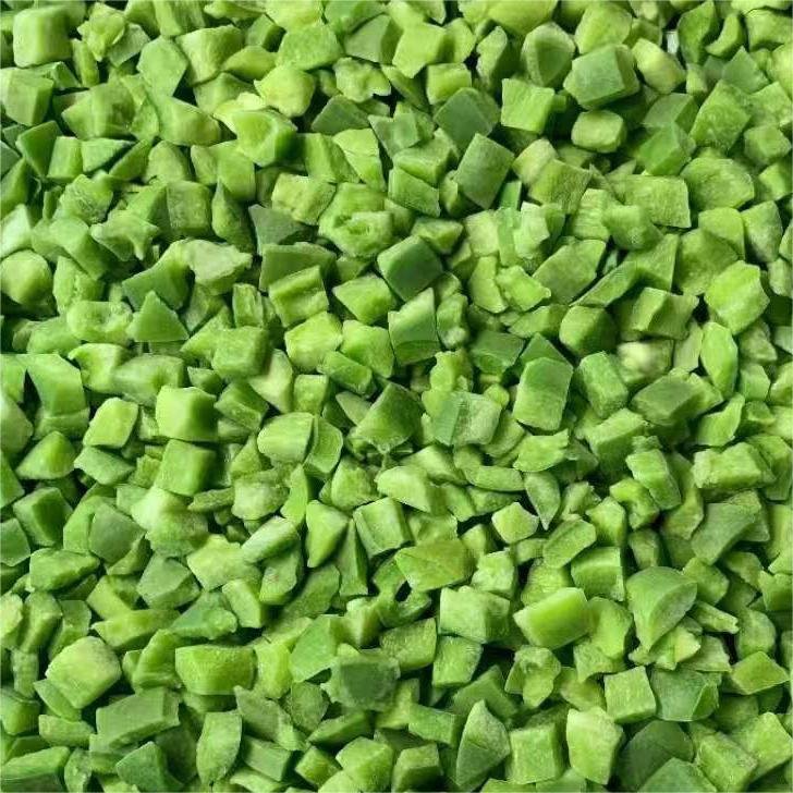 IQF factory direct export frozen green pepper dices wholesale frozen green pepper dices