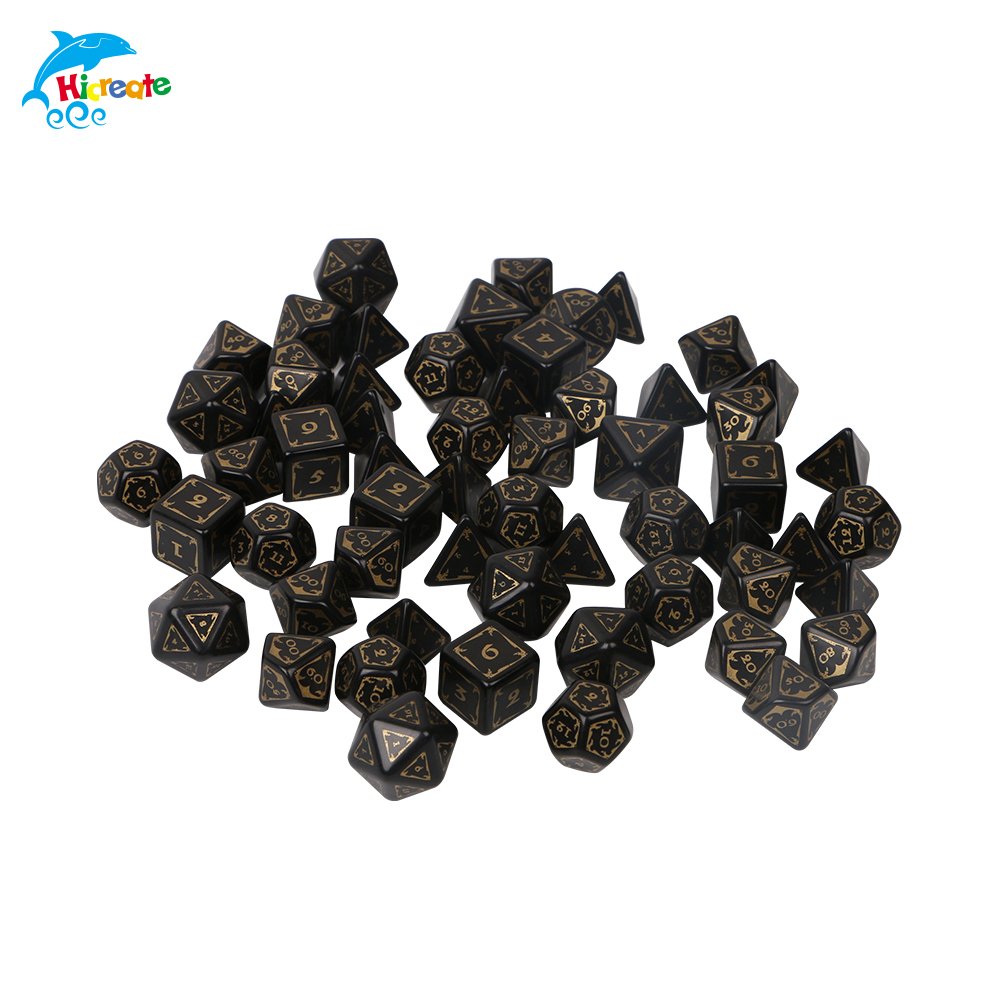 Custom Printed Dice Set Polyhedral Dice Plastic Game Dnd Dices