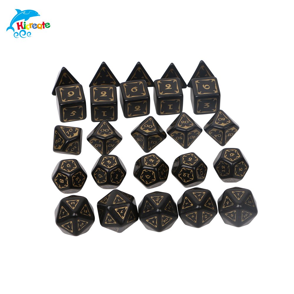 Custom Printed Dice Set Polyhedral Dice Plastic Game Dnd Dices