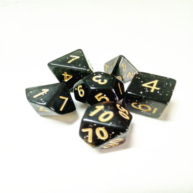 Custom Printed Dice Set Polyhedral Dice Plastic Game Dnd Dices