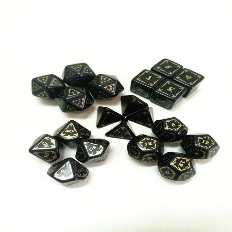 Custom Printed Dice Set Polyhedral Dice Plastic Game Dnd Dices