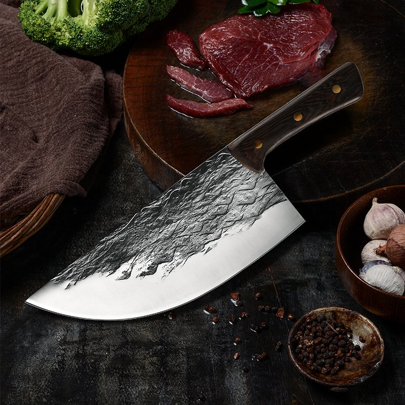 8.3 Inch Professional Ultra sharp Meat Cleaver Hand Forged Boning Tools Butcher Fillet Vegetable Camping BBQ Chef Knives Kitchen