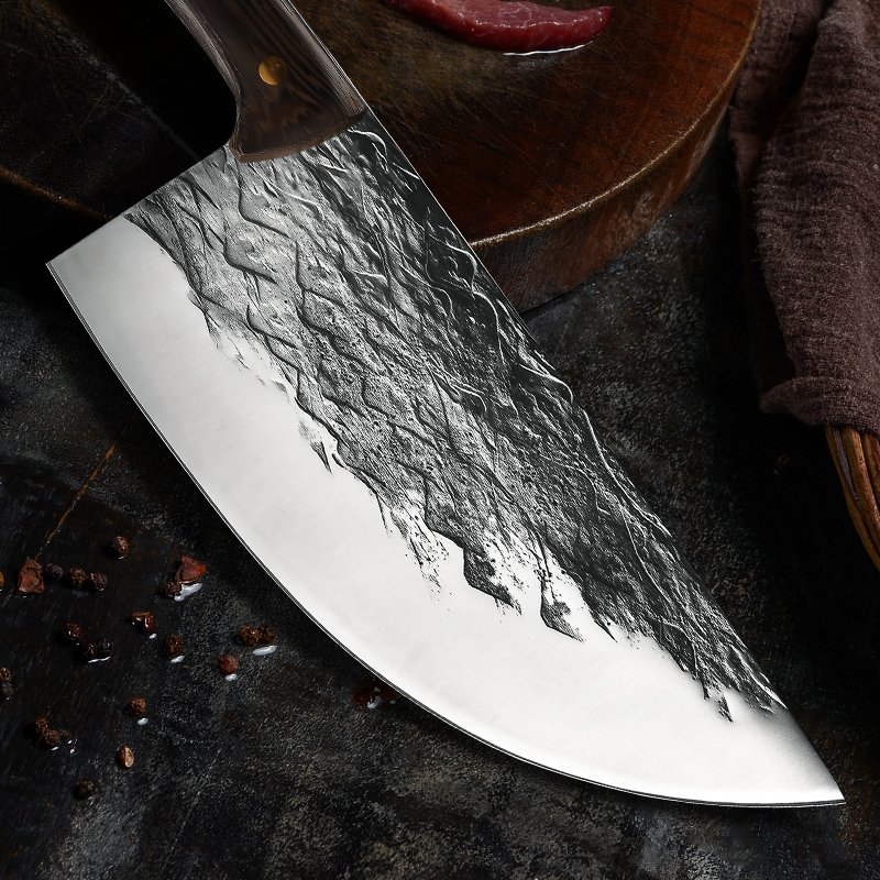 8.3 Inch Professional Ultra sharp Meat Cleaver Hand Forged Boning Tools Butcher Fillet Vegetable Camping BBQ Chef Knives Kitchen