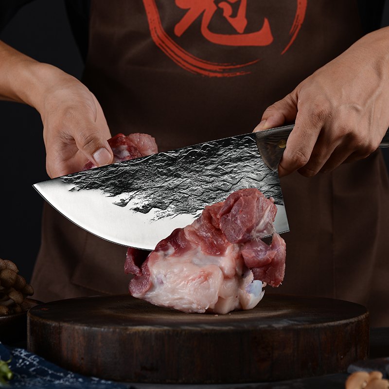 8.3 Inch Professional Ultra sharp Meat Cleaver Hand Forged Boning Tools Butcher Fillet Vegetable Camping BBQ Chef Knives Kitchen