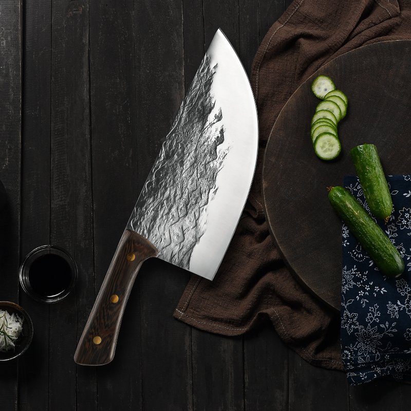 8.3 Inch Professional Ultra sharp Meat Cleaver Hand Forged Boning Tools Butcher Fillet Vegetable Camping BBQ Chef Knives Kitchen