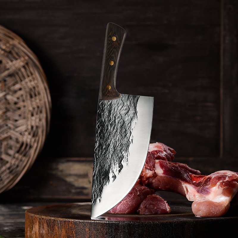 8.3 Inch Professional Ultra sharp Meat Cleaver Hand Forged Boning Tools Butcher Fillet Vegetable Camping BBQ Chef Knives Kitchen