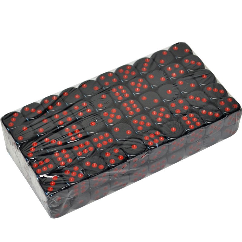 Round Corner 16mm d6 dice games custom logo engraved black acrylic dice For Bar Party Rpg Board Game
