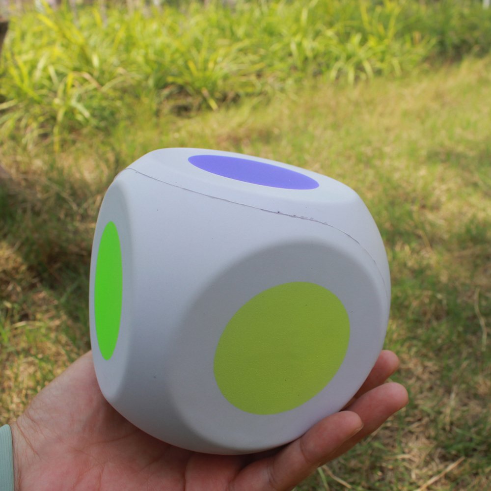 Custom Printed 15CM Big Foam PU Dice Workout Accessories 6 Sided Dot Dice Yoga Cube Kids Indoor Sensory Game Sport Toys