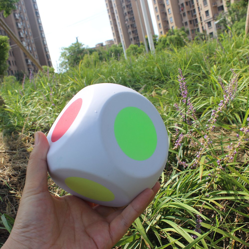 Custom Printed 15CM Big Foam PU Dice Workout Accessories 6 Sided Dot Dice Yoga Cube Kids Indoor Sensory Game Sport Toys