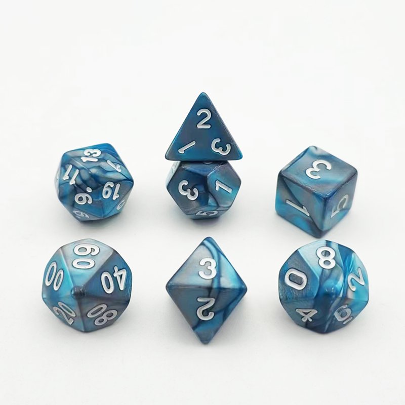 Manufacturer 7 Pcs Precision Polyhedral Role Playing Games Dice Dnd Dice Set Resin Acrylic Dice Set