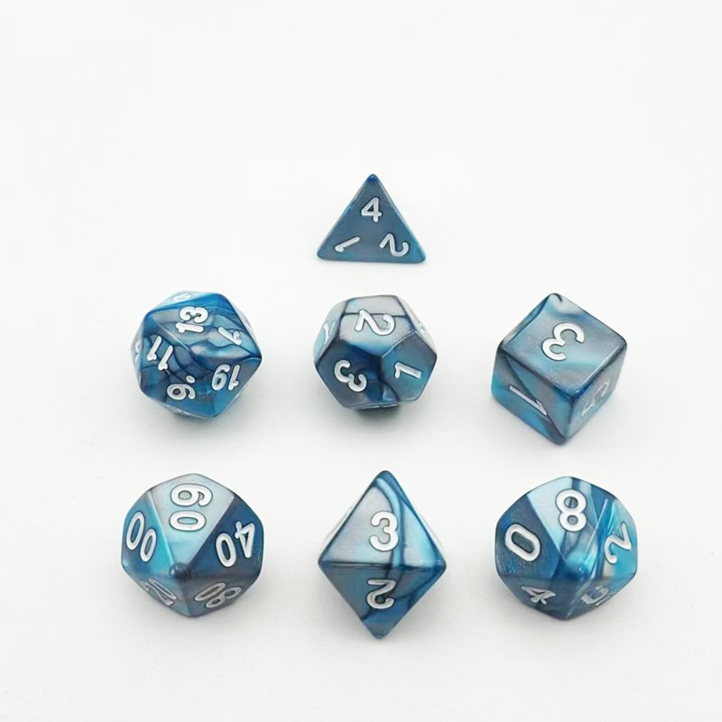 Manufacturer 7 Pcs Precision Polyhedral Role Playing Games Dice Dnd Dice Set Resin Acrylic Dice Set