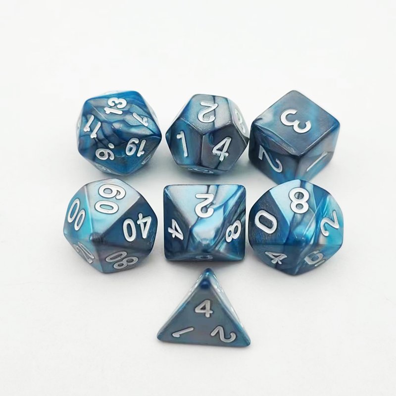Manufacturer 7 Pcs Precision Polyhedral Role Playing Games Dice Dnd Dice Set Resin Acrylic Dice Set
