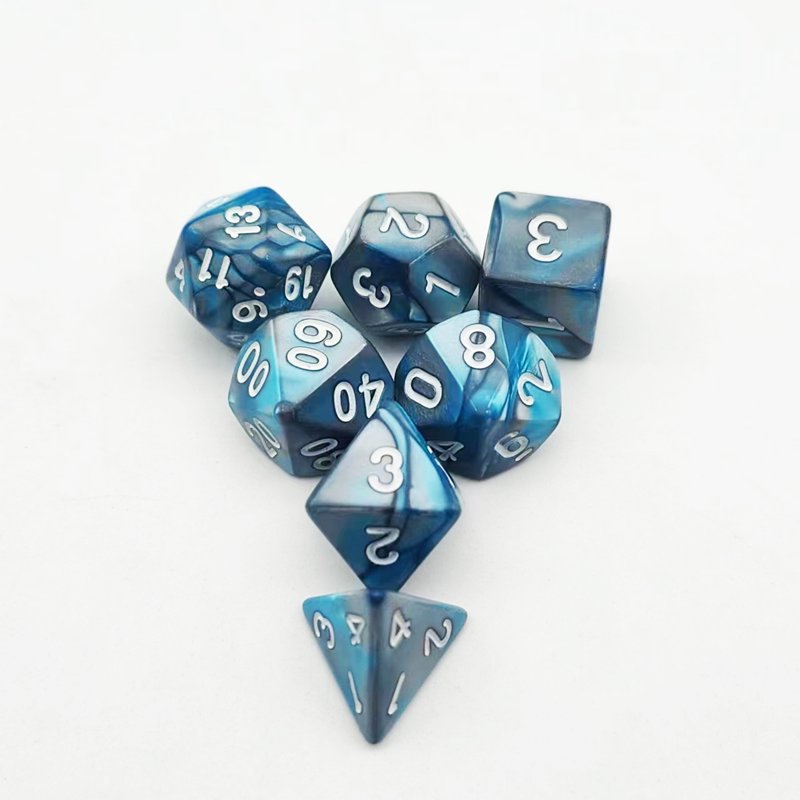 Manufacturer 7 Pcs Precision Polyhedral Role Playing Games Dice Dnd Dice Set Resin Acrylic Dice Set