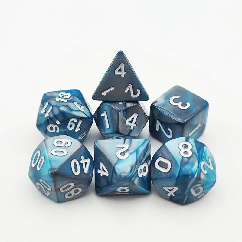 Manufacturer 7 Pcs Precision Polyhedral Role Playing Games Dice Dnd Dice Set Resin Acrylic Dice Set
