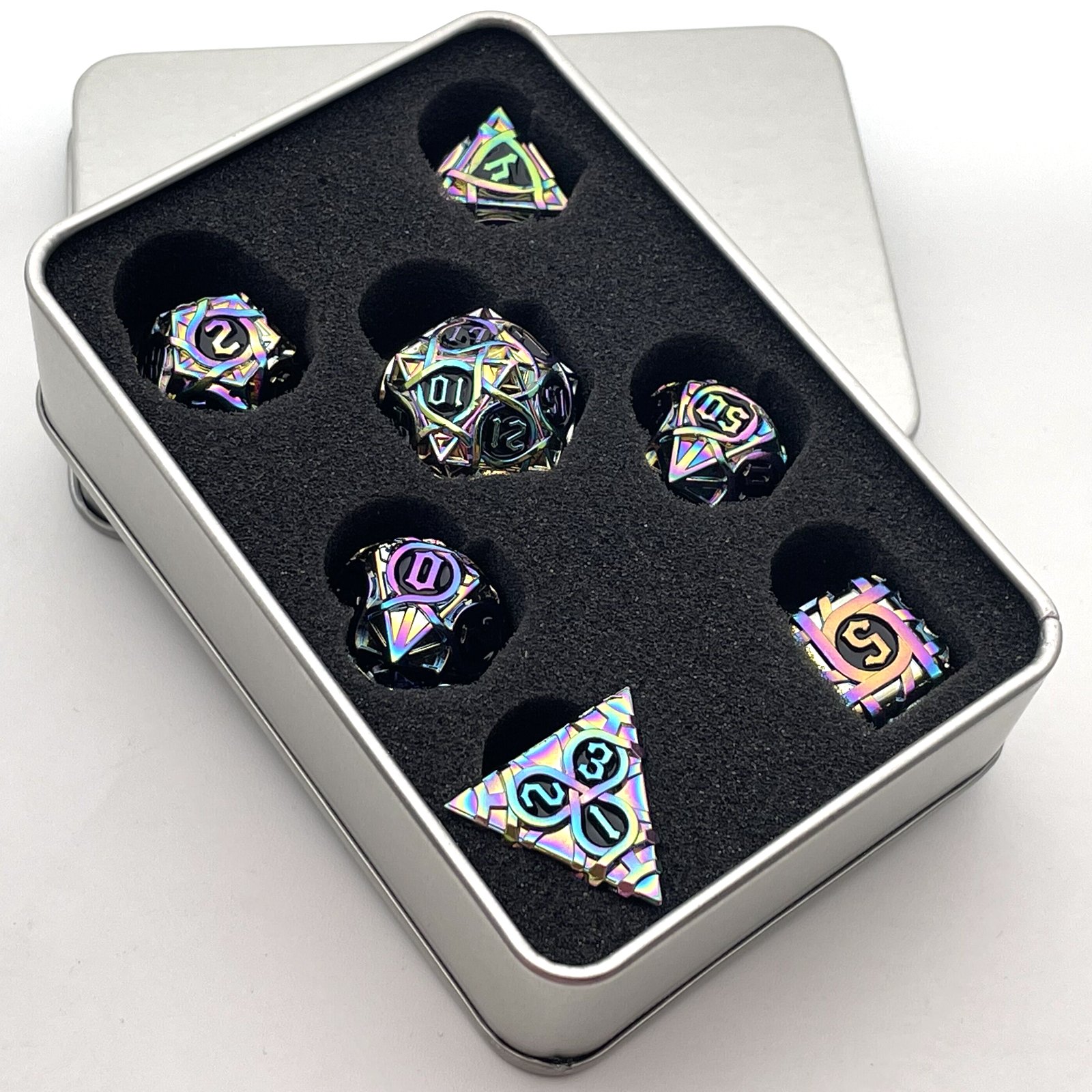 Metal Zongzi Dice RPG Dungeons & Dragons DND Multi-sided number D6 board game dice
