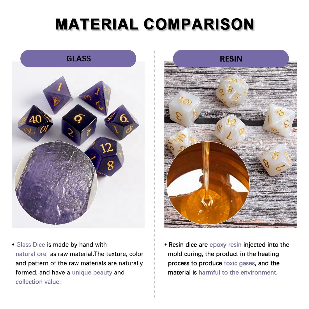 Bulk Dice Wholesale Purple Cat's Eye Glass Role-playing Game Dice