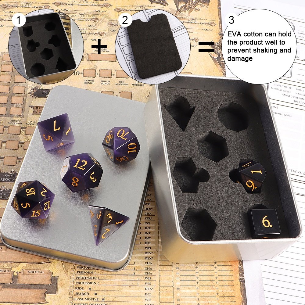 Bulk Dice Wholesale Purple Cat's Eye Glass Role-playing Game Dice