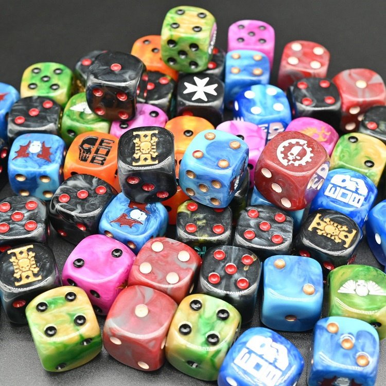 Multi-customization Logo Special Acrylic 16mm Rounded Custom D6 Dice