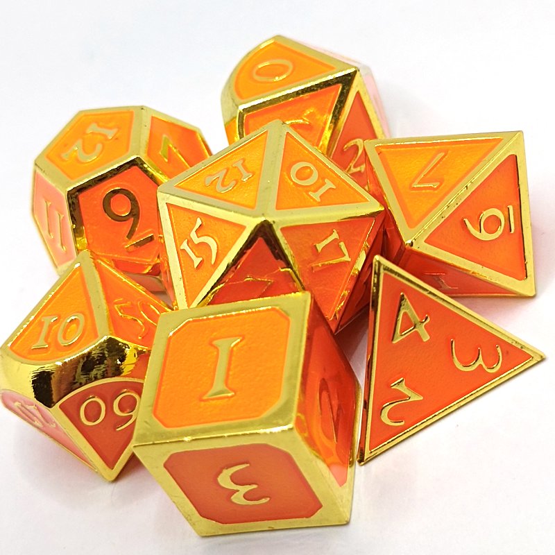Wholesale Gear Metal Steampunk Dice DND Game Roleplaying Dice, Dungeons & Dragons RPG & Pathfinder Metal Dice Set
