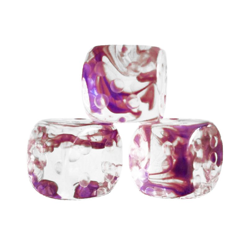 Custom resin smoke dice diffusion dice