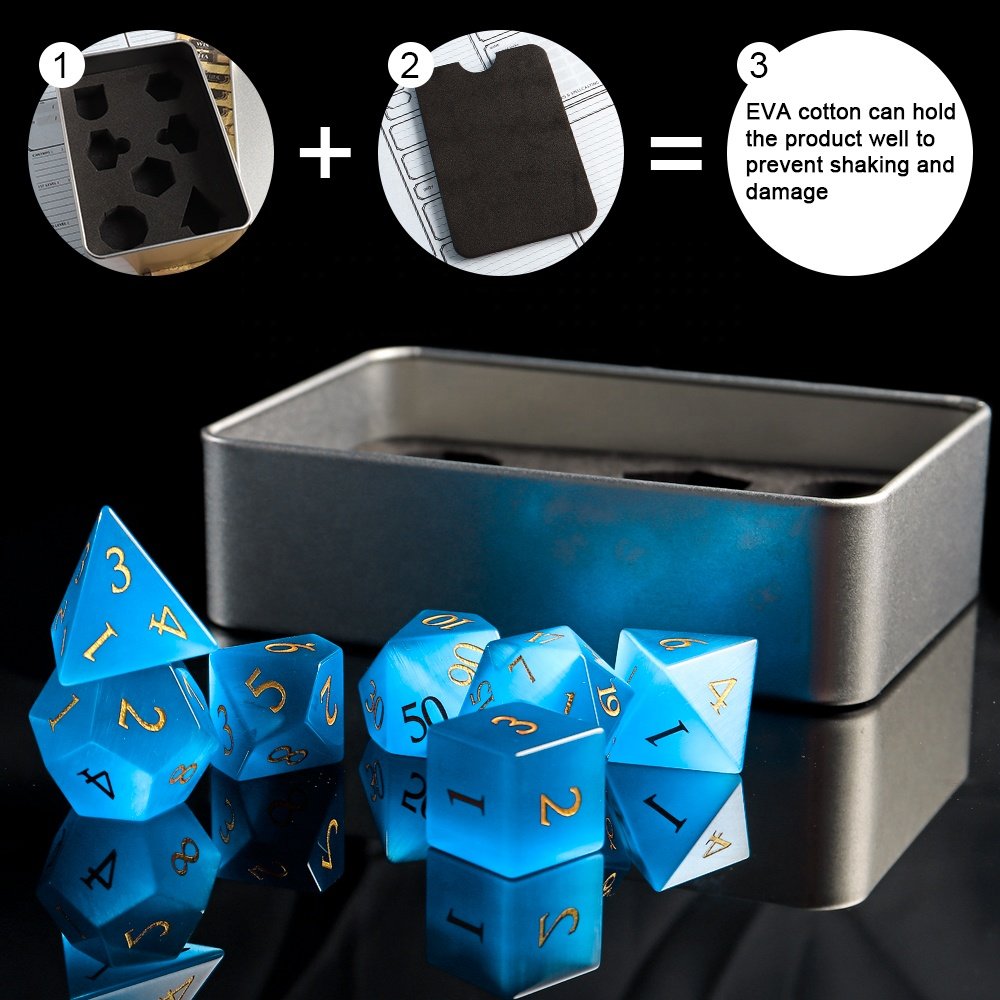 Bulk Dice DND Dice Glass Cat Eye D&D Gemstone Dice For Dungeons and Dragons RPG