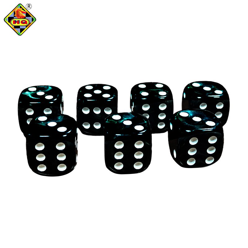 Custom 16mm Dice Acrylic Black Dices Game Accessories