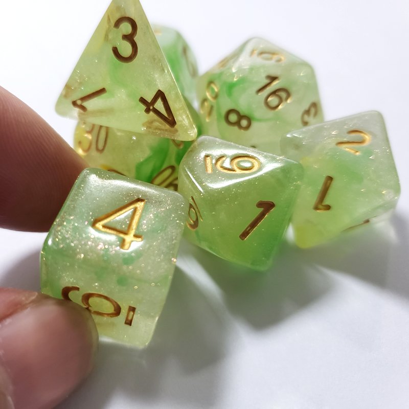 Custom Logo Polyhedral 16Mmm Multicolor Rounded Corner Resin RPG DND Role Playing Games Dice