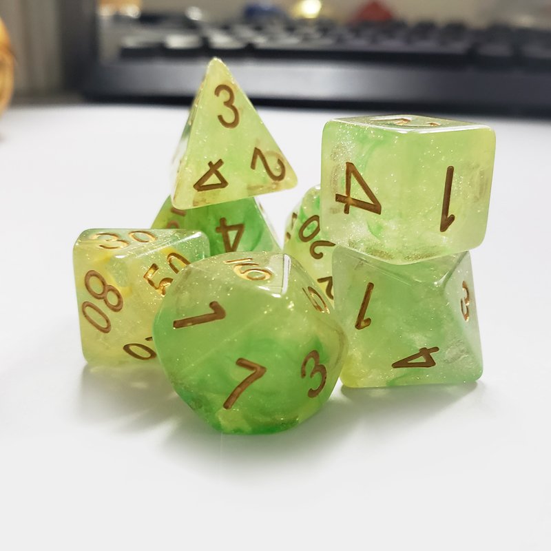 Custom Logo Polyhedral 16Mmm Multicolor Rounded Corner Resin RPG DND Role Playing Games Dice