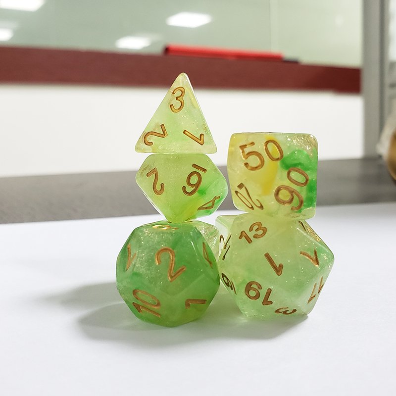 Custom Logo Polyhedral 16Mmm Multicolor Rounded Corner Resin RPG DND Role Playing Games Dice