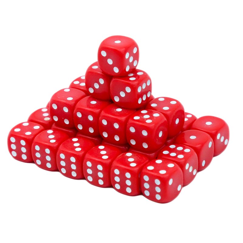 Wholesale Custom 16mm Plastic Dice Black Dices 6 Sides In Colorful