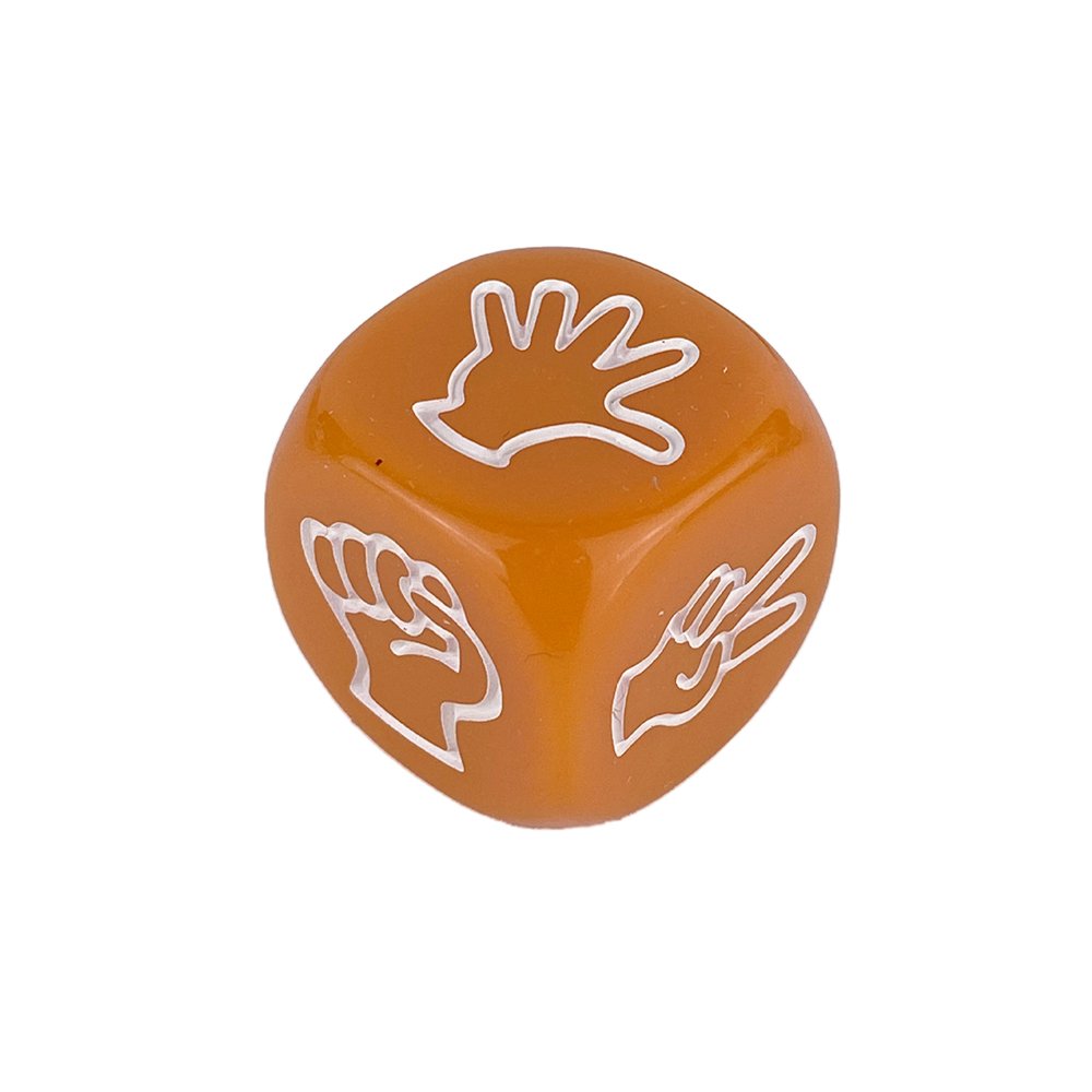 D6 Acrylic Dice 20mm Rock Paper Scissors Solid Color Board Game Party Dice Game Entertainment Custom