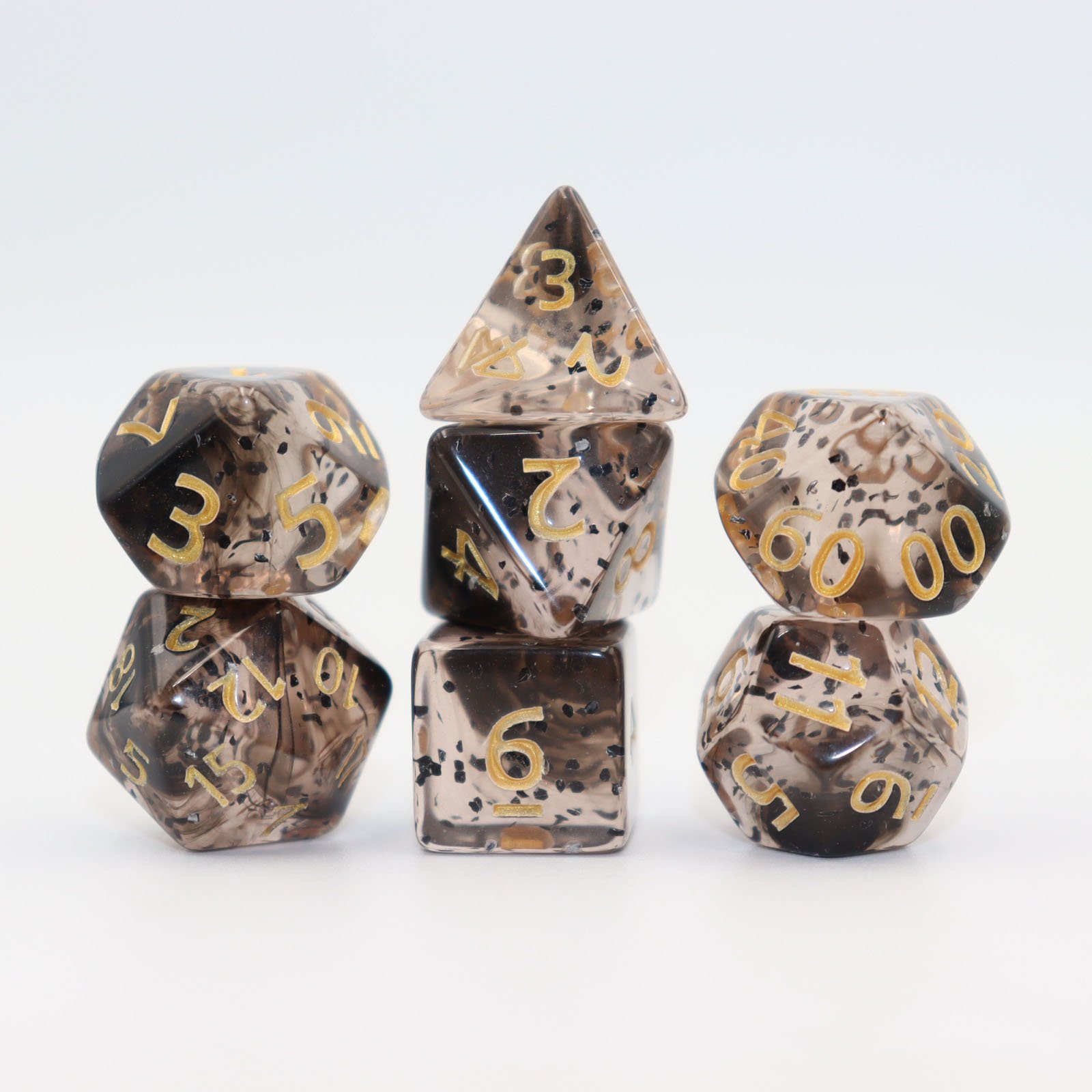 7pcs Set Crystal Style Dice Polyhedral Table Game Dice Role-Playing Dice Set