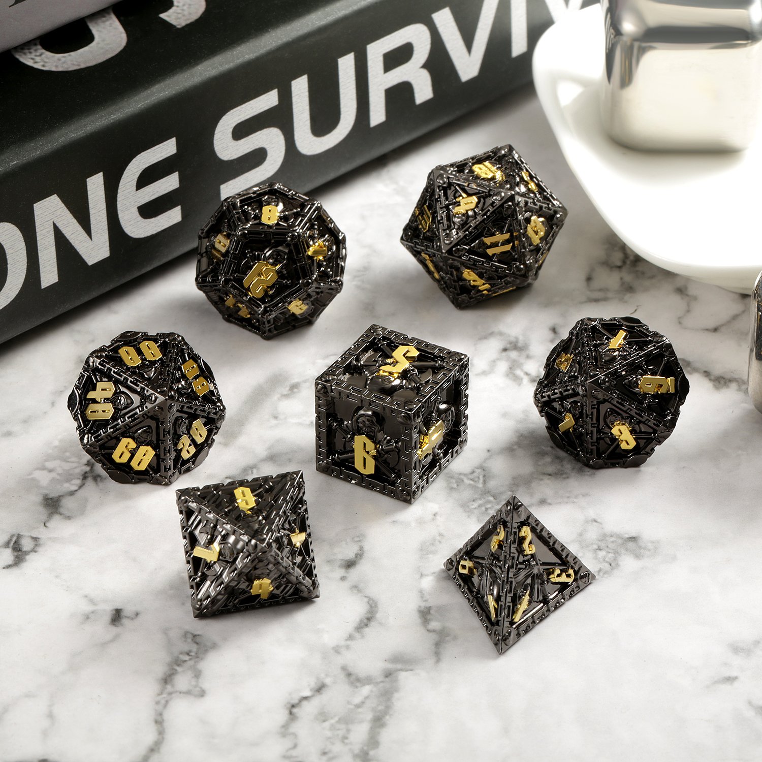 Factory wholesale metal dice custom dnd dice set different dnd dice manufacturers for dungeons and dragons board game
