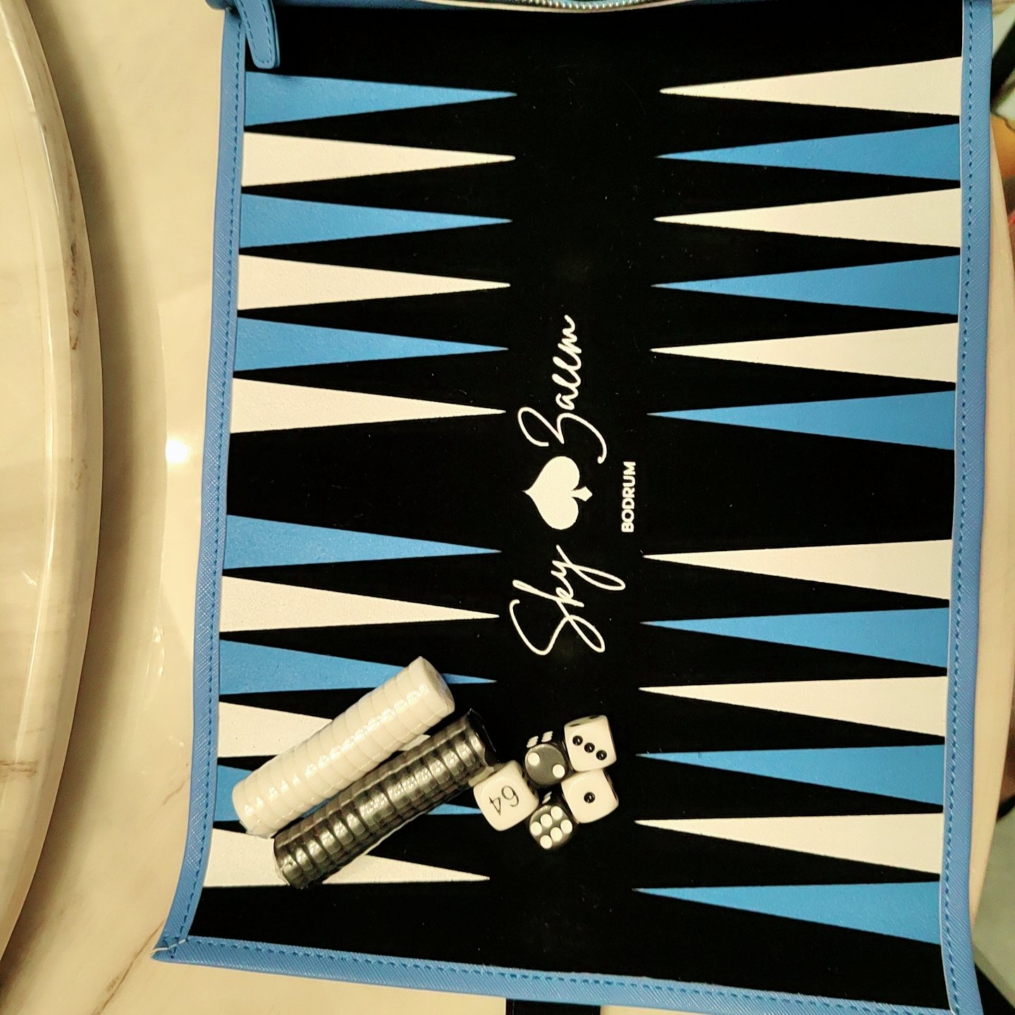 2024 Sunrise Leather rolling up Backgammon Set Tray Wedding Decorative Tray leather hand gift rolling up