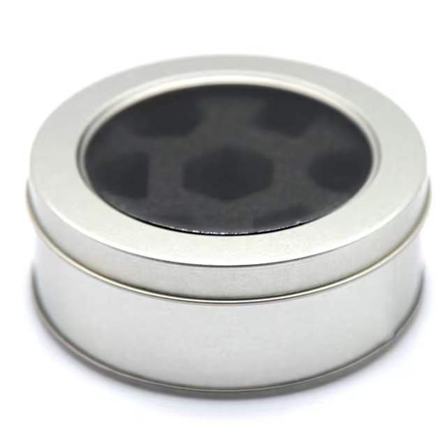 HS Customized dice packaging box round dice dungeon and dragon dice game metal storage box