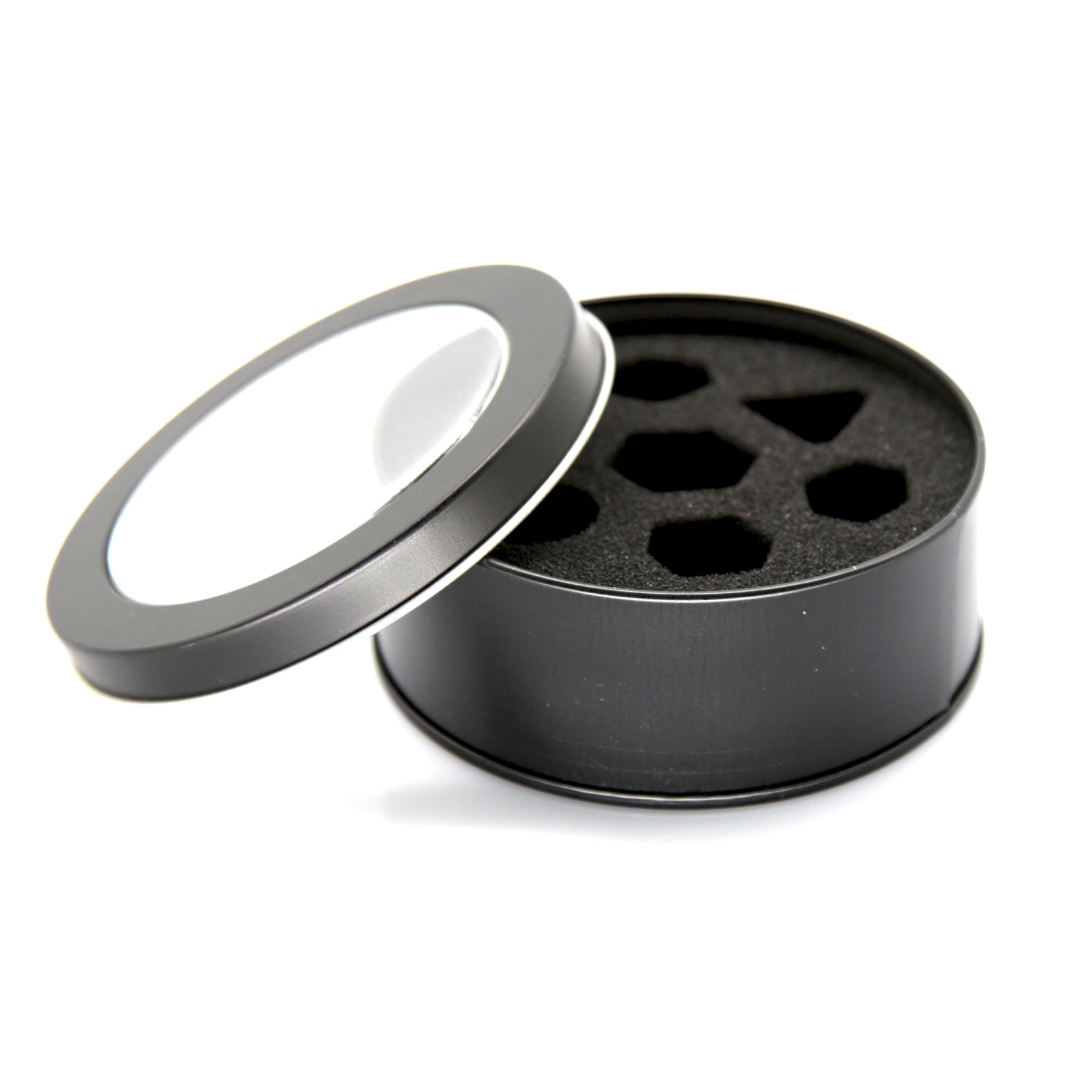 HS Customized dice packaging box round dice dungeon and dragon dice game metal storage box