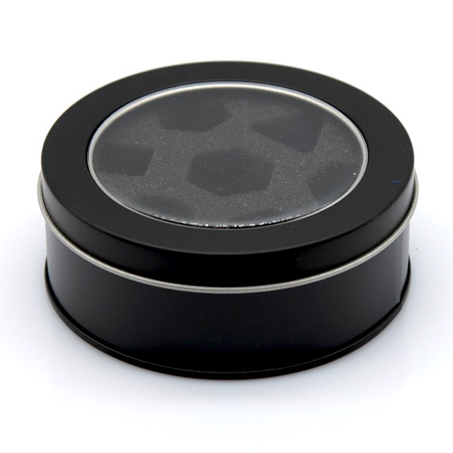 HS Customized dice packaging box round dice dungeon and dragon dice game metal storage box