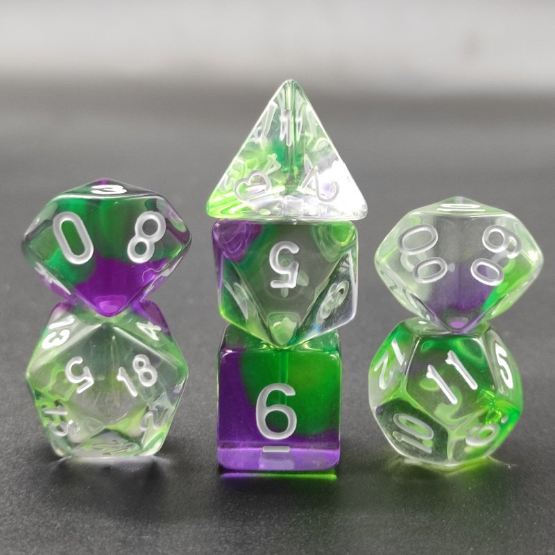 Custom Dice Handcrafted DND Dice with Sharp edges for RPG Dungeons and Dragons Tabletop Game Dice sets 7pcs