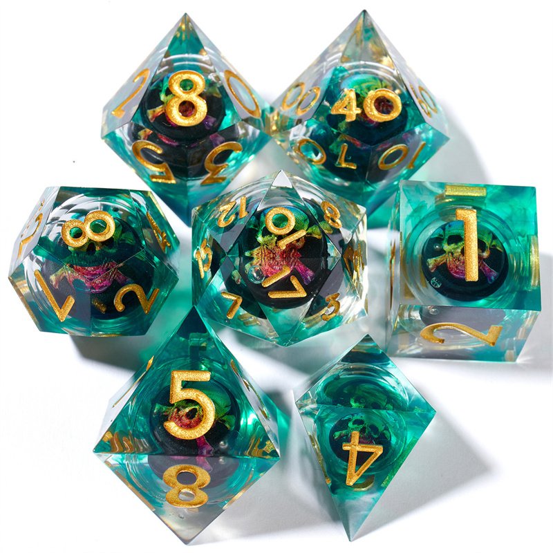 7 Dnd game dice, board game Halloween dice, suitable for Dungeons&Dragons